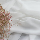 HULIANFU White Tulle Curtains for Living Room Decoration Modern Chiffon Solid Sheer Voile Kitchen Curtain