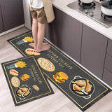 HULIANFU New Hot Sale Kitchen Floor Mat Tableware Pattern Entrance Doormat Bathroom Door Floormat Parlor Anti-slip Antifouling Long Rugs