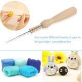 HULIANFU MIUSIE 11 PCS Needle Felting Needle Felting Kit Diy Wool Felt Needle Felting Kit Diy with Handle Wool Felt Pocked Needles