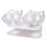 HULIANFU Non-Slip Pet Bowls For Cats Food Cat Water Bowl Double Cat Bowl Dog Bowl Pet Feeding Cat Dogs Feeder Protection Cervical
