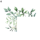 HULIANFU Leaf Green Plant Personality Wall Sticker Light Switch PVC Home Decoration Decal
