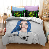 HULIANFU Popular Billie Pattern Duvet Cover Set Pillowcase Printed Bedding Set Single Double Twin Full Queen King Size for Bedroom Decor