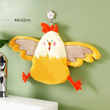 HULIANFU Lovely Cartoon Handkerchief Towel Hanging Absorbent Coral Velvet Wipe a Towel Household Kitchen Quick Drying Hand Cloth