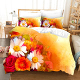 HULIANFU Oil Painting Flowers Digital Printing Bedding Sets Children Adult Bedclothes Quilt Art Duvet Cover Set Single King Queen Size