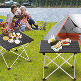 HULIANFU Ultralight Portable Folding Camping Table Foldable Outdoor Dinner Desk High Strength Aluminum Alloy For Garden Party Picnic BBQ