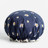 HULIANFU Women Hair Cap Hat Supplies Bathroom Double Layer Shower Waterproof Thick Cover Accessories
