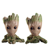 HULIANFU Strongwell Home Decoration Flower Vase Miniature Model Succulent Flower Pots Desktop Display Figurines Baby Groot Artware Gifts