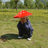 HULIANFU Red Mushroom Hat Toad Hat Mushroom Costume Party Funny Decoration Hat For Kids Funny Hats For Children Shooting (White And Red)