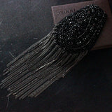 HULIANFU New Clothing Epaulettes Accessories Patch Metal Diamond Tassels Epaulet Dress Apparel Accessories