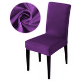 HULIANFU Solid color stretch Chair Cover Spandex Fabric seat Chair Covers restaurant Hotel Party Banquet Slipcovers home decoration event
