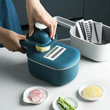 HULIANFU Multi-function Potato Carrot Cucumber Mandoline Slicer Cutter Grater Shredders with Strainer / Kitchen Fruit and Vegetable Tools
