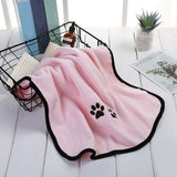 HULIANFU Pets Dog Bath Towels Perros For Dogs Cat Puppy Microfiber Super Absorbent Pet Drying Towel Blanket With Pocket Cleaning Supply