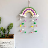 HULIANFU Nordic Cloud Rainbow Raindrop Wall Hangings Decoration For Kid Girls Bedroom Hanging Pendant Baby Bed Tent Hanging Toy Pendant