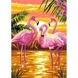 HULIANFU Sunset Scenery DIY 5D Diamond Painting Full Round Drill Mosaic Landscape Diamond Embroidery Picture Rhinestone Home Decor Gift