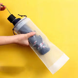 HULIANFU Matte Translucent Plastic Bag Umbrella Storage Bag Reusable Portable Umbrella Drawstring Storage Cover Home Storage Organizer