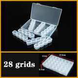 HULIANFU Plastic box Container Screw Holder Case Practical Compartment Jewelry Earring Display case plastic Organizer beads storage boxes