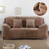 HULIANFU Plush Thick Sofa Cover for Living Room Adjustable Elastic Corner Couch Covers Sectional Slipcover Decor Sofa Chaise Cover Lounge