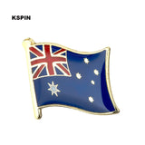 HULIANFU National Flag Metal Lapel Pin Flag Pin Badge Russia Algeria Argentina Brazil Belgium Germany France Costa Rica South Korea  Neth