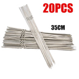 HULIANFU Skewers for Barbecue Reusable Grill Stainless Steel Skewers Shish Kebab BBQ Camping Flat Forks Gadgets Kitchen Accessories Tools
