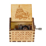 HULIANFU  Wooden Hand Crank Music Box Magic School Game Jurassic Park Godfather Children  Holiday Gift Christmas New Year Gift