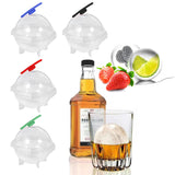 HULIANFU New 5CM Round Ball Ice Cube Mold DIY Ice Cream Maker Plastic Ice Mould Whiskey Ice Tray for Bar Tool Kitchen Gadget Accessories