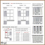 HULIANFU Snowflake White Tulle Curtains For Living Room Bedroom 3D Plush Point Tulle Curtain For Window Custom Panel For Kitchen Drapes