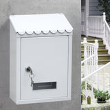 HULIANFU Rust-proof Mailbox Wall Mount Post Lockable Mail Box Office Drop Box Case