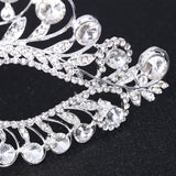 HULIANFU Luxury Diamond Rhinestone Party Mask Masquerade Party Decoration Crown Alloy Mask For Women Party Decor Accessories party Gift