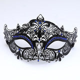 HULIANFU Male Female Phantom Gold Skull Venetian Metal Costume Masquerade Party Mask Laser Cut Halloween Prom Cosplay Wedding Ball Masks