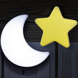 HULIANFU Sensor Control Mini Star Moon LED Light EU/US Plug Night Lamp for Bedside Lamp Baby Bedroom Children  Room Sleeping Decoration