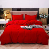 HULIANFU Nordic Double Color Bedding Set Single Queen King Duver Cover Set 240x220 Bed Sheet Bed Linen Pillowcase Gray Pink Quilt Covers