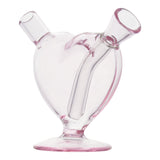 HULIANFU Pink Glass Smart MINI Bubblers Heart Cigarette Filter Tips Cigarette Water Pipe