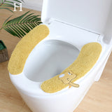 HULIANFU Universal Toilet Seat Stickers With Handles Cartoon Toilet Cushion Pad Washable Household Bathroom Lid Cover Pad Cushion Mat