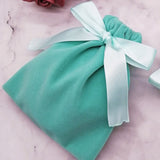HULIANFU Velvet Gift Bags Jewelry Ribbon Sack 7x9cm 10x12cm 12x15cm pack of 50 Eyelashes Makeup Lipstick Drawstring Pouches