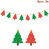 HULIANFU Wooden Christmas Door Wreath Oranments Wall Xmas Dec Merry Christmas Decor For Home  Happy New Year Naviidad Door Wreath