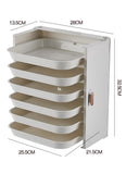 HULIANFU Kitchen Preparation Plate Organizer 6-Layer Cooking Dishes Tray Multi-Functional Wall Mount Racks Kitchen Organizer and Storage