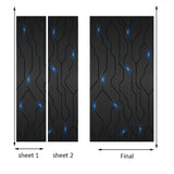 HULIANFU  PVC Self-Adhesive Waterproof Door Sticker Modern 3D Abstract Line Mural Wallpaper Living Room Study Home Decor Art Door Poster