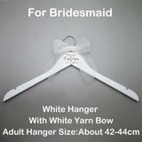 HULIANFU Personalized Wedding Hanger Bridal Shower Gift Engrave Name Wood Hanger Bridesmaid  Groomsmen Hanger Laser Cut Dress Hanger