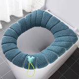 HULIANFU NEW Toilet Seat Mat Set Bathroom Universal Warm Soft Washable Closestool Mat Seat Case Winter Warmer Mat Pad Bidet Covers