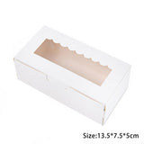 HULIANFU StoBag 5pcs Egg Yolk Crisp Cookie Baking Packing Box Donuts Chocolate Gift Clear Window Birthday Christmas Event &amp; Party Favors