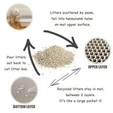 HULIANFU Pet Cat Litter Mat Waterproof EVA Double Layer Cat Litter Trapping Pet Litter Box Mat Clean Pad Products For Cats Accessories
