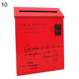 HULIANFU Retro Metal Mailboxes Wall Mounted Mail Box Mailbox Bucket Newspaper Letter Box Post Garden Decoration Garden Supplies