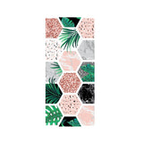HULIANFU  Light Luxury Door Stickers Abstract  Poster Kitchen Door Stickers Pattern 3d Wallpaper Decoration Porte Home Decor EH50DS