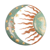 HULIANFU Sun Moon Wall Decoration Waterproof Durable Metal Home Pendant For Decorating House Yard And Elk For Garden
