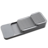 HULIANFU Knife Holder Spoons Storage Plastic Cutlery Drawer Storage Box Durable Plastic Tray Cutlery Rack For Kitchen Storage