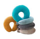 HULIANFU U Shaped Memory Foam Neck Pillows Soft Travel Pillow Massage Neck Pillow Sleeping Airplane Pillow Cervical Healthcare Bedding