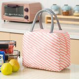 HULIANFU Lunch Bag Lunch Box Thermal Insulated Canvas Tote Pouch Kids School Bento Portable Dinner Container Picnic Food Storage Bags