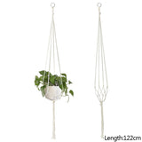HULIANFU Macrame Handmade Plant Hanger Baskets Flower Pots Holder Balcony Hanging Decoration Knotted Lifting Rope Home Garden Supplies