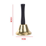 HULIANFU  Christmas Hand Bell Santa Claus Jingle Bells  Gold Silver  School Handbell Restaurant Call Bell Service Supplies Xmas Decoration