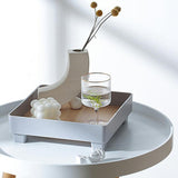 HULIANFU Storage Tray Home Decor Organizer Decorations Trays Candle Holder Wooden Tray for Perfume Vanity Coffee Table Food Plates